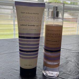 Lavender & Sandalwood with natural lavender oil body cream & Mist